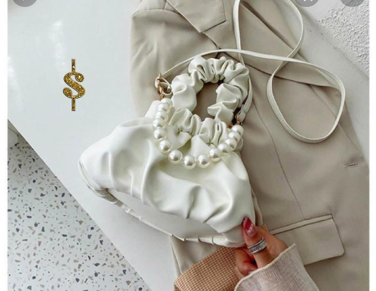 PEARL LOVE , STYLISH SLING BAG WITH PEARL HANDLE-JCPS001