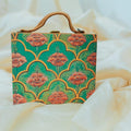 Green Designer Best Selling Printed Collection in Suitcase Style Hand Bag For Women-JCSSB001G
