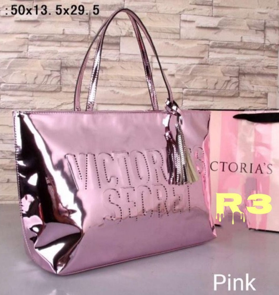 PINK TRENDY SHINY ELEGANT HAND BAG FOR WOMEN -ANKISB001P