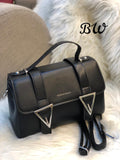 ELEGANT  HANDBAG AND SLING WID LONG BELT AND CLASSY LOOK WID INNER COMPARTMENT AND ZIP LOCK-SHARA001HB