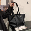 STYLISH ELEGANT TOTE BAG  WITH UNIQUE BRAIDED HANDLES FOR WOMEN -SHARA001BH