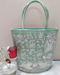 PASTEL GREEN SHADE ELEGANT EMBROIDERED SILK HAND BAGS FOR WOMEN -RG001SBPG