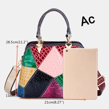 ELEGANT PATCH WORK DESIGNER HAND BAG FOR WOMEN  -PAL001HBP