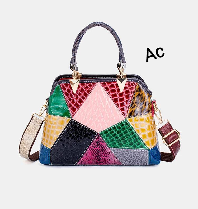 ELEGANT PATCH WORK DESIGNER HAND BAG FOR WOMEN  -PAL001HBP