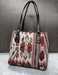 Jacquard 3 partition Tote for Women-SAHARA001A