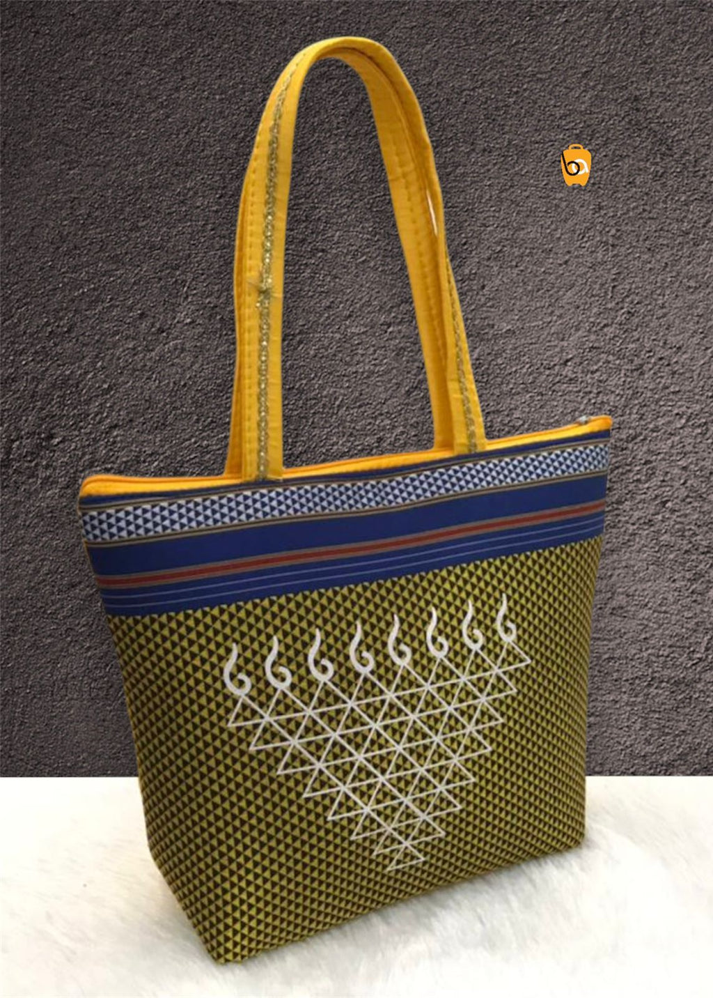 SET OF 5 . VIBRANT ETHNIC TOTE BAGS FOR WOMEN -SARA001ET