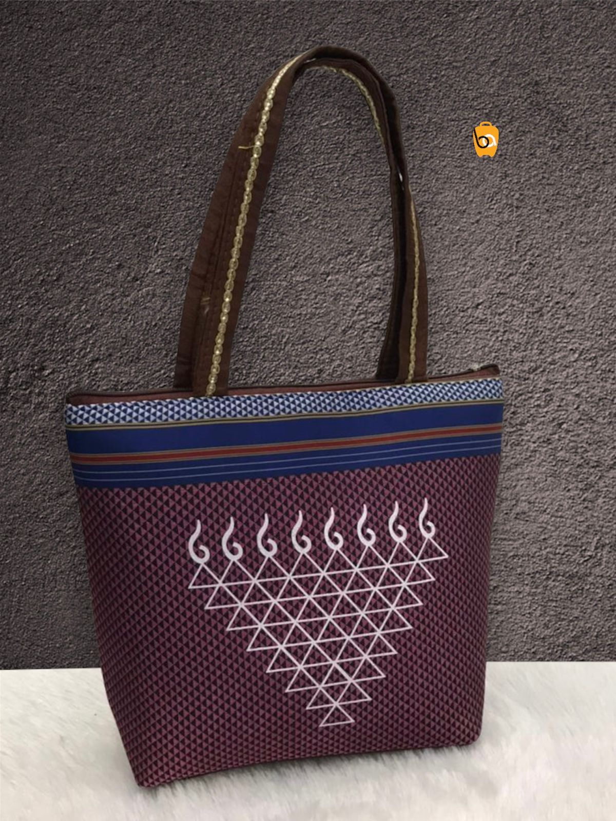 SET OF 5 . VIBRANT ETHNIC TOTE BAGS FOR WOMEN -SARA001ET