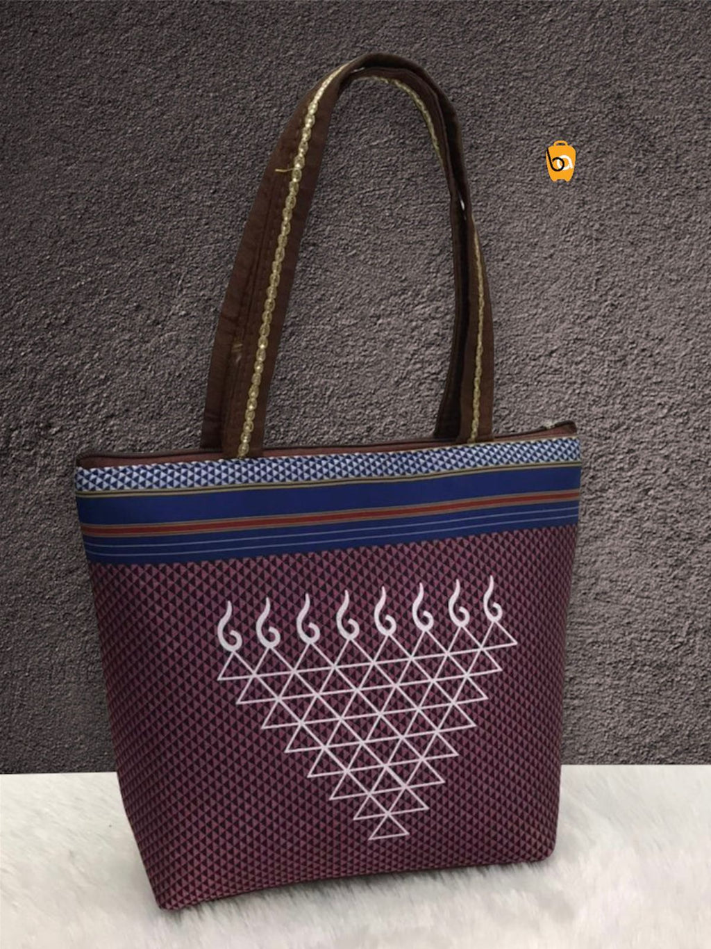 SET OF 5 . VIBRANT ETHNIC TOTE BAGS FOR WOMEN -SARA001ET