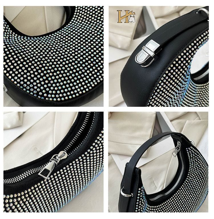 Beautiful Designer & Stylish Swarovski Daimond Sling Bag With Adjustable handle -RAJA001SS