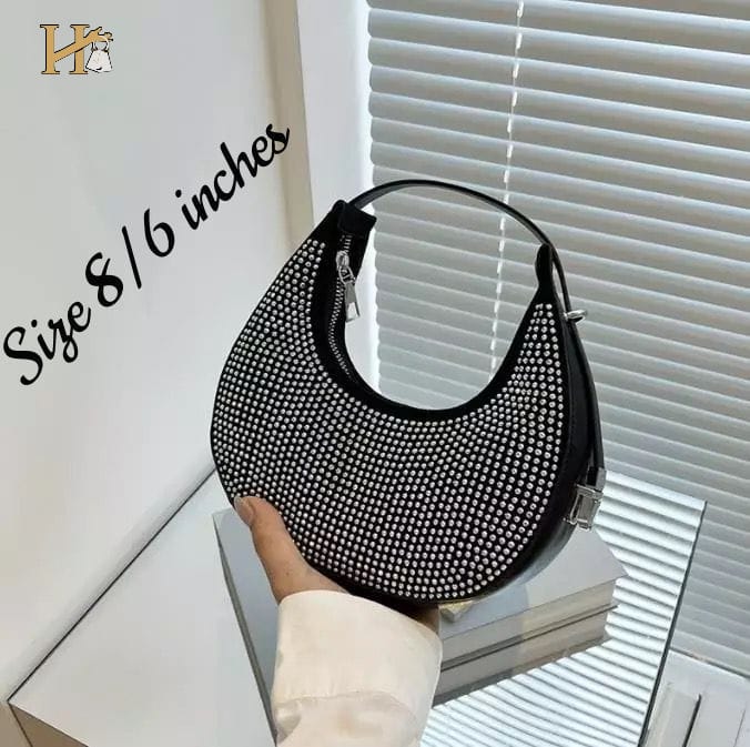 Beautiful Designer & Stylish Swarovski Daimond Sling Bag With Adjustable handle -RAJA001SS