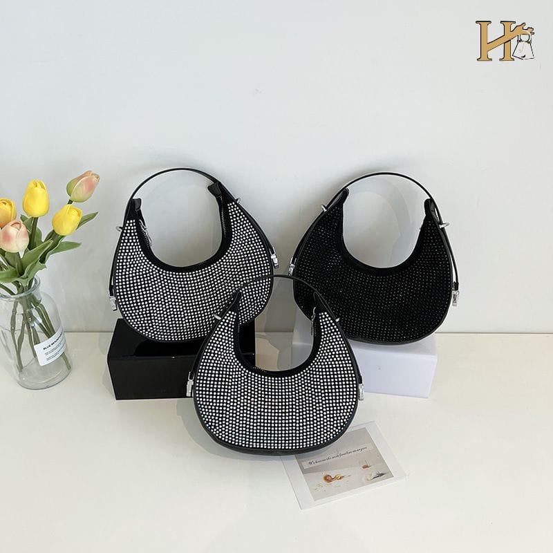 Beautiful Designer & Stylish Swarovski Daimond Sling Bag With Adjustable handle -RAJA001SS