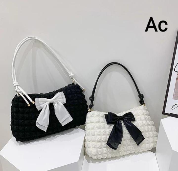 Classy Cloud Feel Bow Bag for women -SHARA001CB