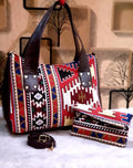 Supreme Jacquard Hand bag with Mobile Pouch-TBC001JHBD