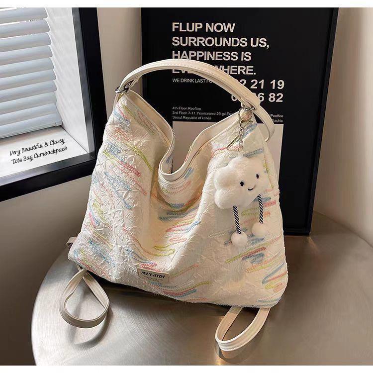 Beautiful  Classy TOTE BAG  Cum Backpack With Beautiful Keychain-GUP001WB