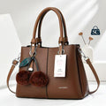 Elevate your style with Brown sophisticated Handbag, perfect Blend of fashion and functionality-SC001HBD