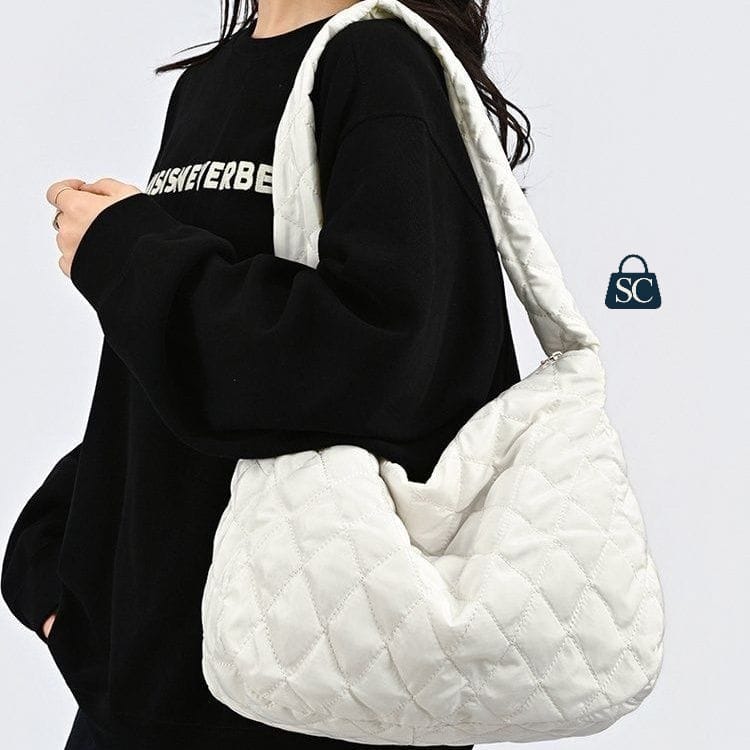 White Color Beautiful Comfy Hand Bag for women -SC001HBW