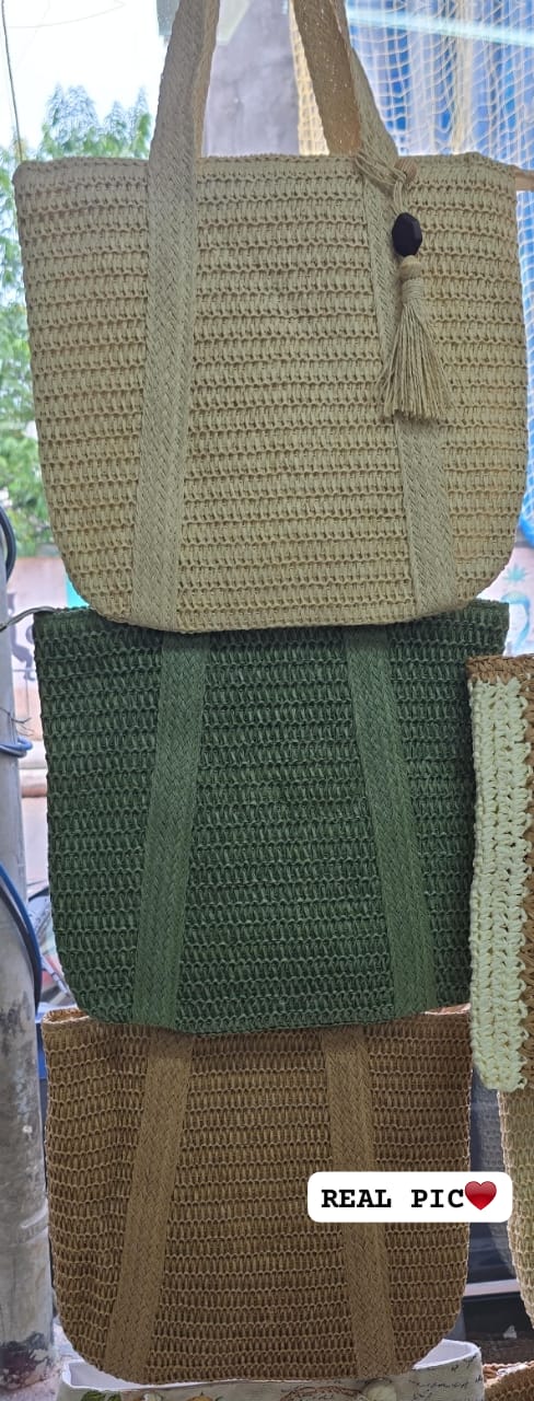 Straw Beach Bag Summer Woven Tote Bag with Tassels -SC001SB