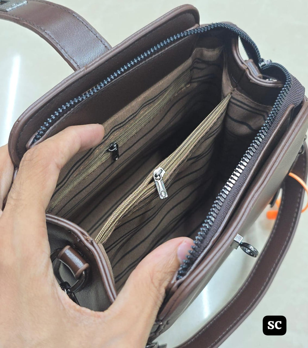 Elegant Deep Brown  Sling Bag for Women -SC001BRS