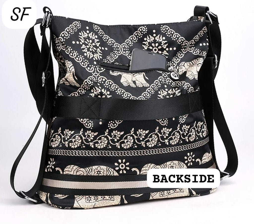 Little Elephants , elegant Black Elephant Design Shoulder Bag /Sling Bag for women -SC001ED