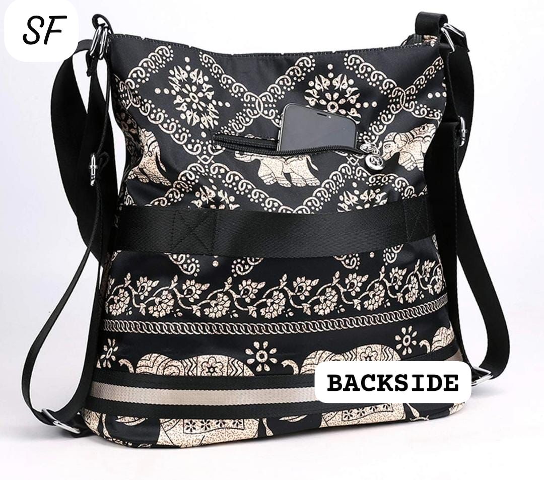 Little Elephants , elegant Black Elephant Design Shoulder Bag /Sling Bag for women -SC001ED