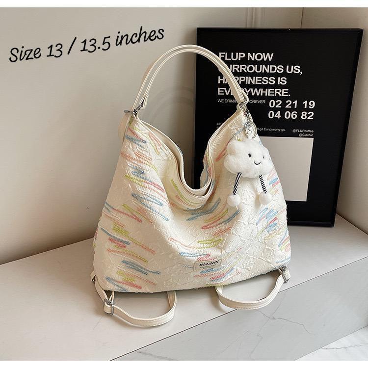 Beautiful  Classy TOTE BAG  Cum Backpack With Beautiful Keychain-GUP001WB