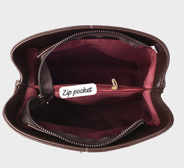 Deep Brown Premium Classy Leather Look Elephant Design Broad Belt Sling Bag for women -GUP001TBR